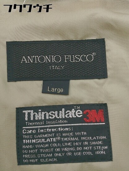 ■ ANTONIO FUSCO アントニオフスコ Thinsulate3M 長袖 中綿 ジャケット サイズL ベージュ メンズ_画像6