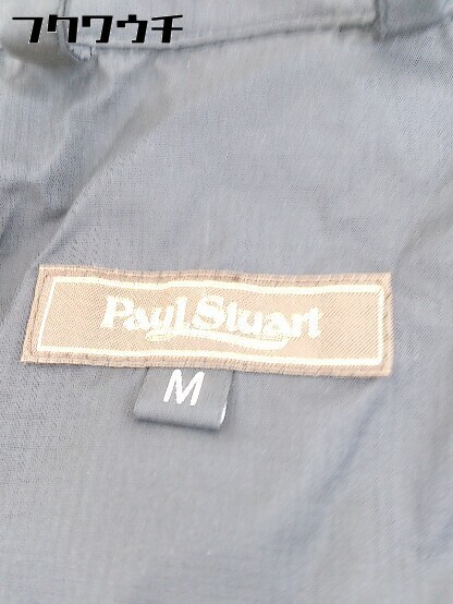 ◇ Paul Stuart ポール スチュアート バックスリット 長袖 ステンカラーコート サイズM ブラック メンズ_画像4