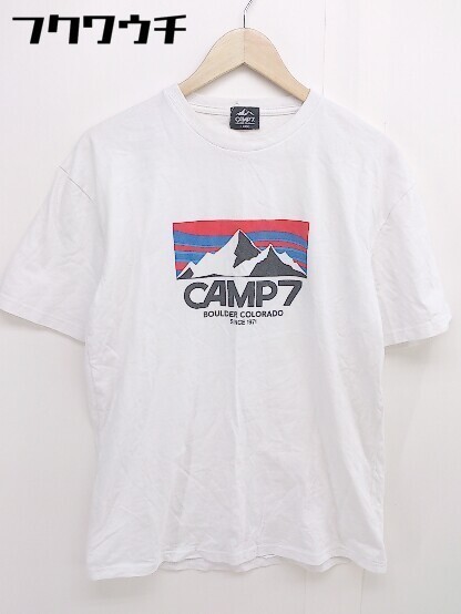 ◇ CAMP7 キャンプセブン ロゴ プリント 半袖 Tシャツ カットソー サイズL ホワイト メンズ_画像1