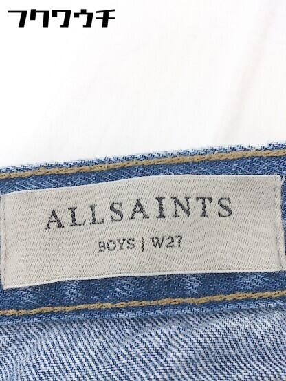 ◇ ALLSAINTS オールセインツ ダメージ加工 カットオフ ジーンズ デニム パンツ サイズ27 インディゴ メンズ_画像4