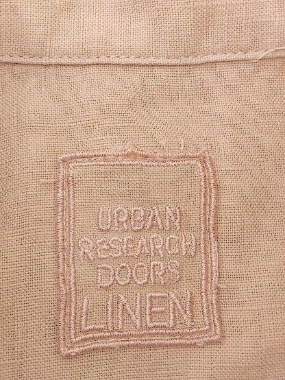 ◇ URBAN RESEARCH DOORS アーバン リサーチ ドアーズ リネン100% 長袖 シャツ サイズOne オレンジ ベージュ系 メンズの画像5