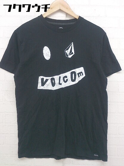 ◇ VOLCOM ボルコム フロントプリント 半袖 Tシャツ カットソー サイズL/G ブラック ホワイト系 メンズの画像2