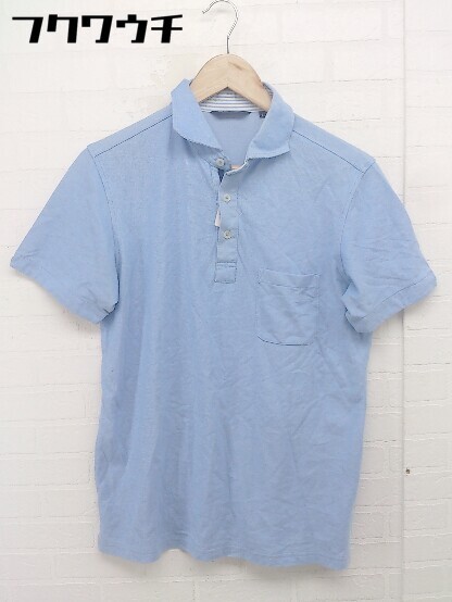◇ THE SUIT COMPANY ザ スーツカンパニー 半袖 ポロシャツ サイズL ブルー メンズ_画像1