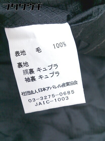 ◇ HILTON ヒルトン ストライプ 2B シングル 長袖 スーツ ジャケット サイズ 90A4 ブラック メンズ_画像6