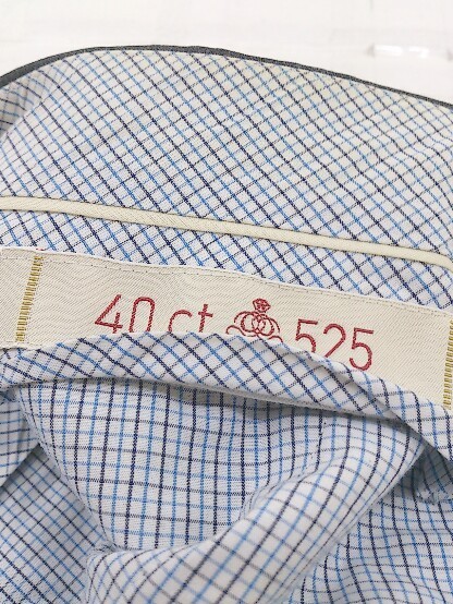 ◇ 40ct 525 ウール SUPER 120'S スラックスパンツ サイズ46 グレー メンズ_画像4
