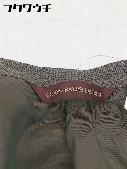 ◇ CHAPS RALPH LAUREN ラルフローレン グレンチェック 長袖 テーラード ジャケット サイズ96AB5 ブラウン系 メンズ_画像4