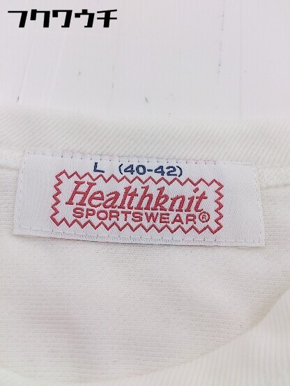 ◇ Healthknit ヘルスニット 長袖 Tシャツ カットソー サイズL ホワイト メンズ_画像4