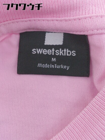 ◇ SWEET SKTBS スウィートスケートボード プリント 半袖 Tシャツ カットソー サイズ M ピンク メンズ_画像4