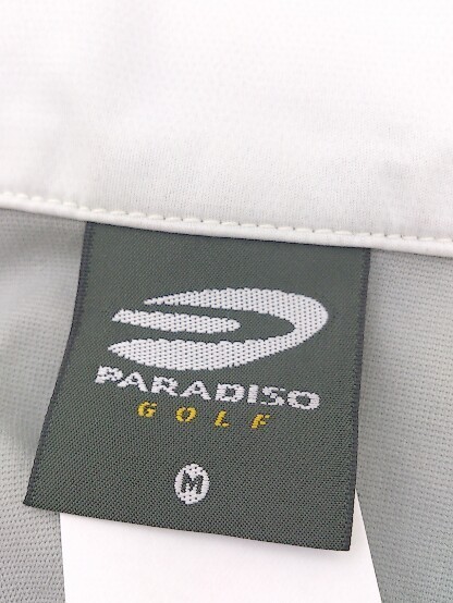 ◇ PARADISO GOLF パラディーゾ 長袖 ジップアップ ジャケット サイズM アイボリー グレー オレンジ系 メンズ_画像8