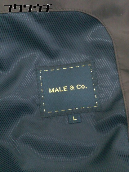 ◇ MALE & Co. キルティング フード付き 長袖 ジャケット サイズL ブラウン系 メンズ_画像6