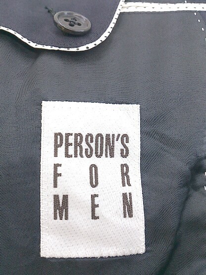* PERSON\'S Person's плечо накладка ввод 2B длинный рукав костюм жакет размер YA7 черный мужской 