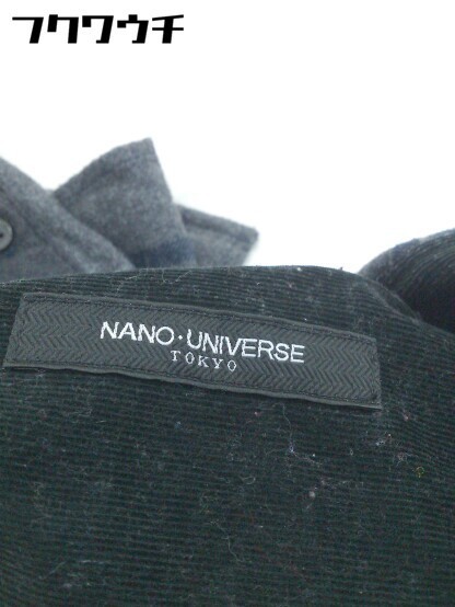 ◇ nano universe ナノ ユニバース チェック 長袖 シャツ サイズ S グレー ネイビー ブラック メンズ_画像4