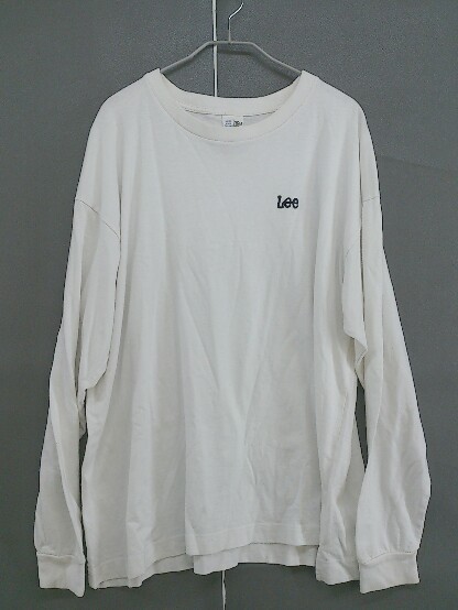 ◇ Lee X LINDM 別注 リー 刺繍ロゴ 長袖 Tシャツ カットソー サイズM ホワイト メンズ_画像1