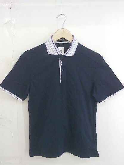 * BOYCOTT Boycott made in Japan polo-shirt with short sleeves size 3 navy white purple men's 