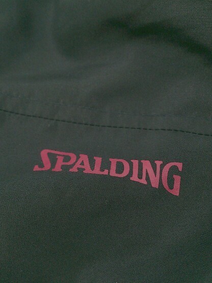◇ SPALDING スポルディング ワンポイント 長袖 ジャンパー ジャケット サイズL ブラック レッド メンズ_画像6