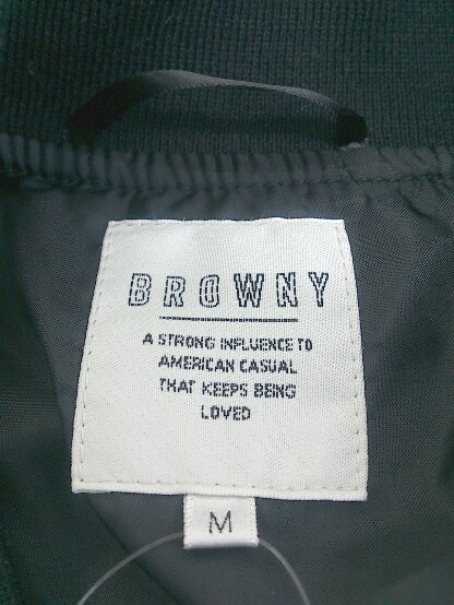 ◇ BROWNY ブラウニー 長袖 ジャケット ブルゾン サイズM ブラック アイボリー メンズ_画像4