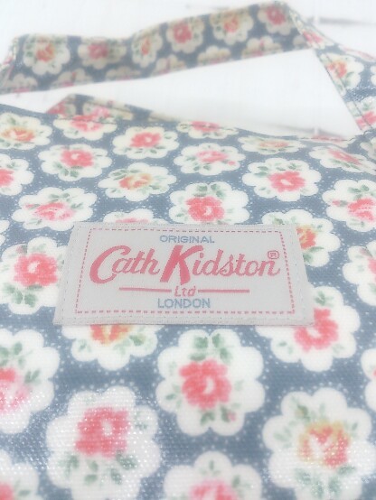 ◇ Cath Kidston キャスキッドソン 花柄 ハンド トート バッグ ネイビー マルチ レディース メンズ P_画像5