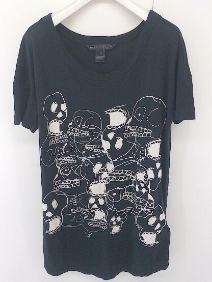 ◇ MARC BY MARC JACOBS イラスト 半袖 Tシャツ カットソー サイズXS ブラック ホワイト メンズ_画像1