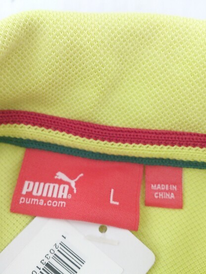 ◇ PUMA プーマ JAMAICA 半袖 シャツ サイズL イエロー系 メンズ_画像5