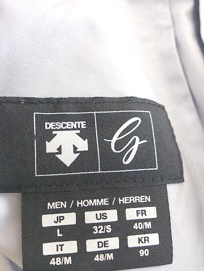 ◇ DESCENTE デサント 裾ジップ レイヤード ナイロン パンツ サイズ L ライトブルー ブラック メンズの画像4