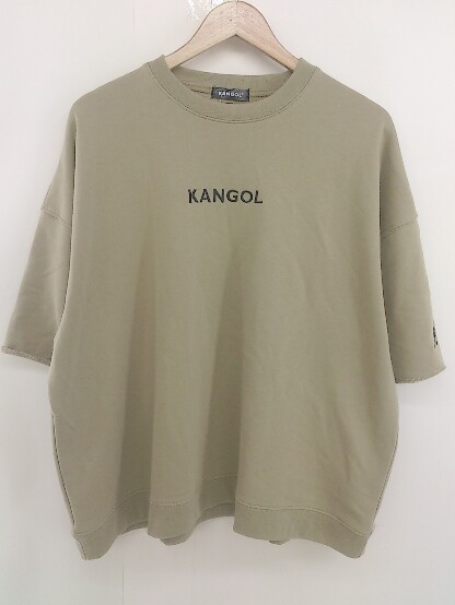 ◇ KANGOL カンゴール × MONO-MART モノマート コラボ 半袖 Tシャツ カットソー サイズF ベージュ メンズ_画像1