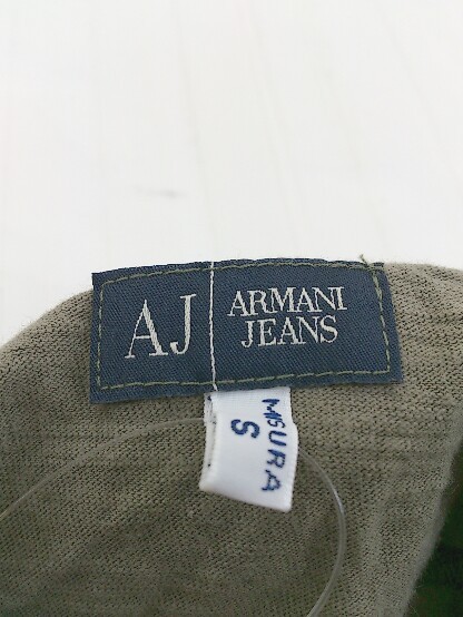 ◇ ARMANI JEANS アルマーニジーンズ イタリア製 半袖 ポロシャツ サイズS カーキ メンズ_画像4