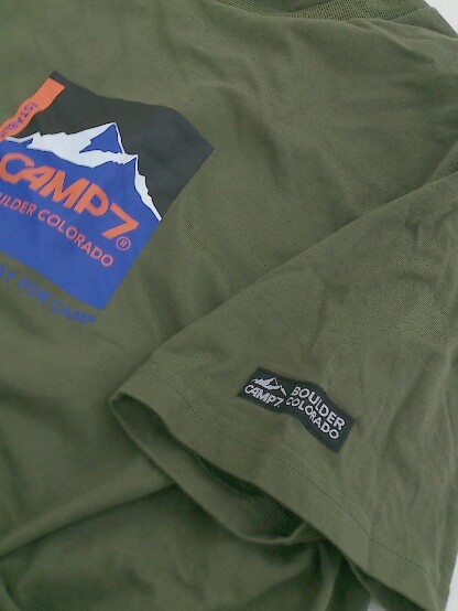 ◇ CAMP7 キャンプセブン 半袖 Tシャツ カットソー サイズM カーキ系 メンズ_画像6