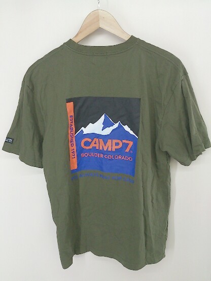 ◇ CAMP7 キャンプセブン 半袖 Tシャツ カットソー サイズM カーキ系 メンズ_画像3