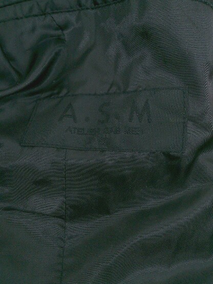 ◇ A.S.M エーエスエム ウール混 チェック 長袖 ダッフルコート サイズLL レッド グレー メンズ_画像4