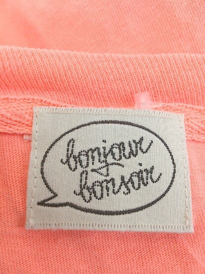 ◇ BONJOUR-BONSOIR ボンジュール・ボンソワール 大きいサイズ 半袖 Tシャツ カットソー サイズXL オレンジ系 メンズ_画像4