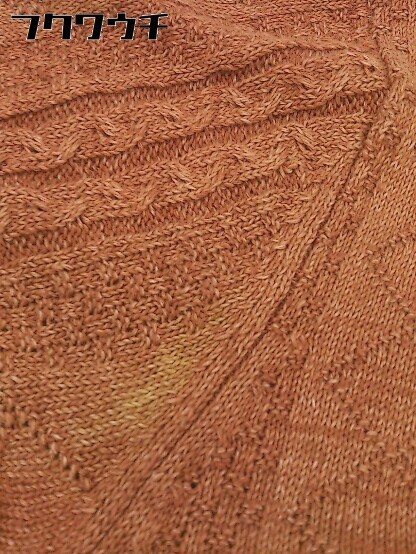 * green label relaxing UNITED ARROWSlinen. короткий рукав вязаный свитер размер M оттенок коричневого мужской 