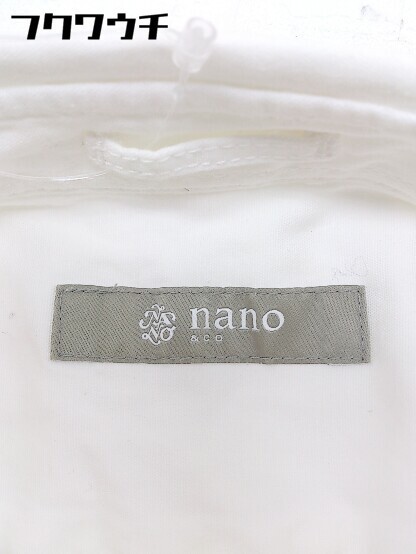 ◇ nano universe ナノユニバース 長袖 シャツ サイズS ホワイト系 メンズ_画像4
