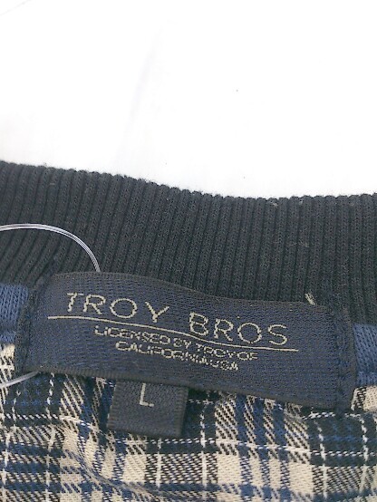 ◇ Troy Bros トロイブロス ハーフジップ 長袖 トレーナー サイズL ブラック メンズ_画像4