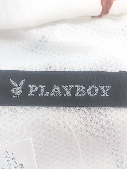 ◇ PLAYBOY × FREAK'S STORE 別注 コラボ 総柄 プリント ハーフ パンツ サイズM ホワイト ブラック マルチ メンズ Pの画像4