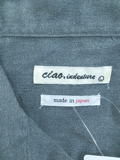 ◇ ◎ ciao indenture チャオインデンチャー 長袖 シャツ コート サイズL グレー系 メンズ P_画像4