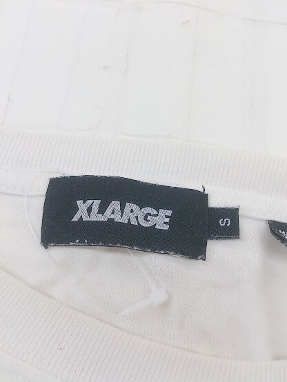 ◇ XLARGE エクストララージ バックプリント 長袖 Tシャツ カットソー サイズS ホワイト パープル系 メンズ P_画像4