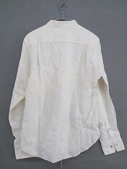 * BEAUTY&YOUTH UNITED ARROWS stand-up collar corduroy long sleeve shirt size XS ivory men's 