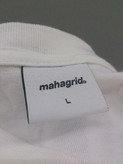 ◇ mahagrid マハグリッド 半袖 Tシャツ カットソー サイズL ホワイト メンズ_画像4