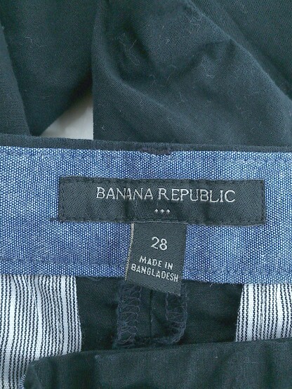 ◇ BANANA REPUBLIC バナナリパブリック タック パンツ サイズ28 ブラック メンズ P_画像4