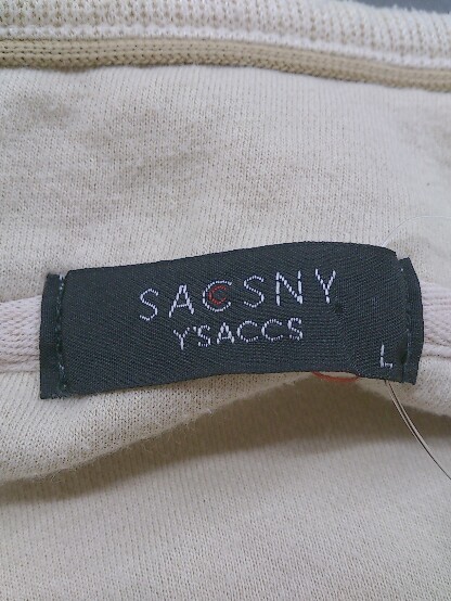 ◇ SACSNY Y'SACCS サクスニーイザック 長袖 ジップアップ ジャケット サイズL アイボリー ベージュ系 メンズ_画像4
