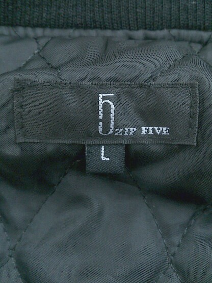 ◇ ZIP FIVE ジップファイブ 長袖 ジップアップ ジャケット サイズL ブラック メンズ P_画像4