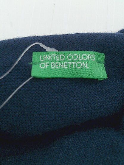 ◇ ◎ ●美品● UNITED COLORS OF BENETTON キッズ 子供服 長袖 ニット ジャケット サイズ XL 150cm ネイビー メンズ Pの画像4