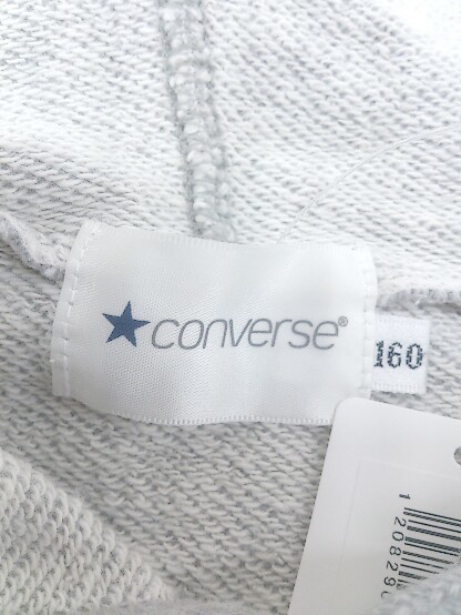 ◇ CONVERSE コンバース キッズ 子供服 コットン100% 長袖 スウェット パーカー サイズ160 グレー レッド メンズ P_画像4