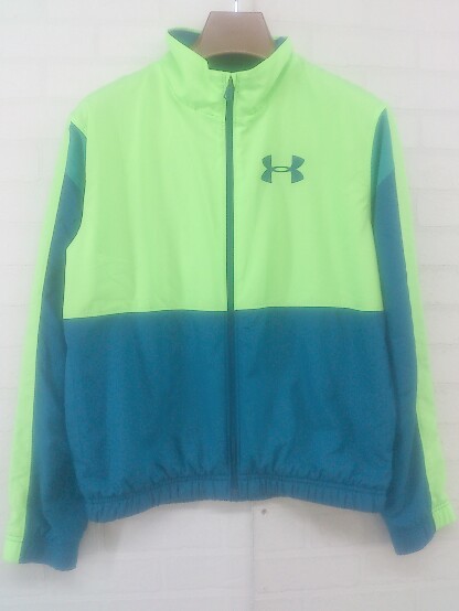 * UNDER ARMOUR Under Armor Kids child clothes long sleeve Zip up jacket size YLG yellow group blue group men's P