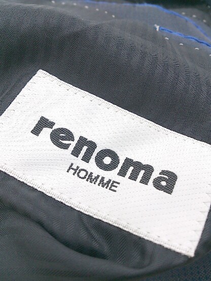 ◇ renoma HOMME レノマオム 2B 長袖 テーラードジャケット サイズS ネイビー メンズ P_画像5