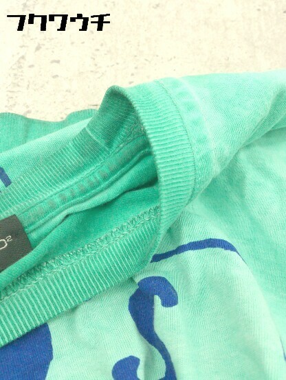 ◇ DSQUARED2 ディースクエアード イタリア製 プリント 長袖 Tシャツ カットソー サイズS グリーン系 メンズ_画像5