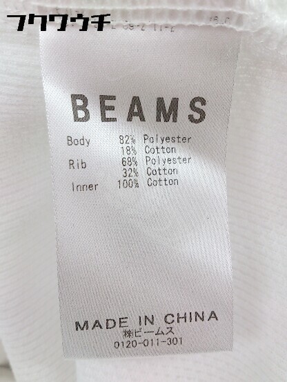 ◇ BEAMS ビームス クルーネック 半袖 Tシャツ カットソー サイズM ホワイト メンズ_画像5
