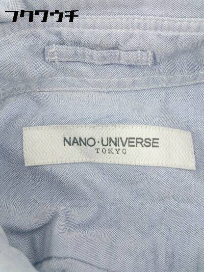 ◇ nano universe ナノユニバース 半袖 シャツ サイズM パープル系 メンズ_画像4
