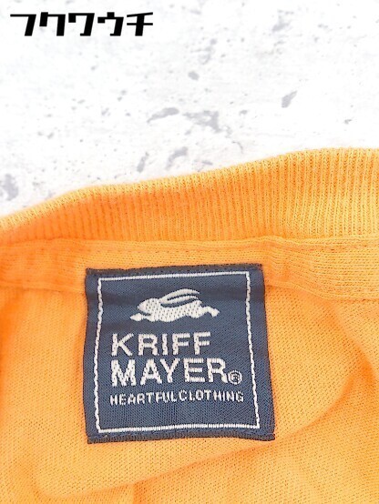 ◇ KRIFF MAYER クリフメイヤー プリント クルーネック 半袖 Tシャツ カットソー サイズM オレンジ メンズ_画像6