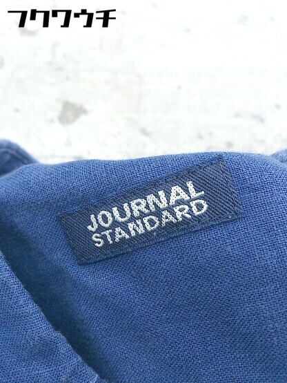 ◇ JOURNAL STANDARD ジャーナルスタンダード リネン100% 長袖 シャツ サイズM ブルー系 メンズ_画像4